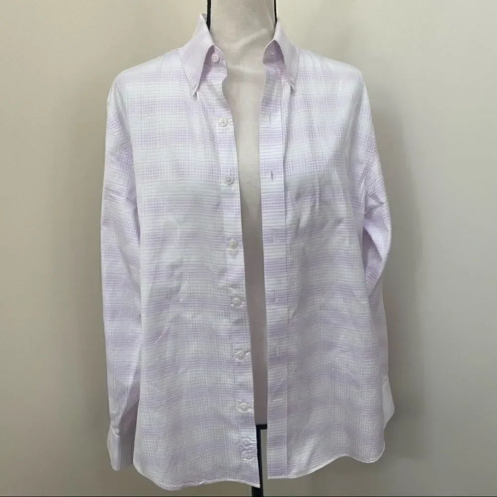 J. Hilburn Italian cotton plaid button down shirt Size M